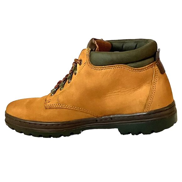 Timberland Boots Vtg Y2K Nubuck Hiking Mid Lace Lug Wheat 9 41 Women Gorp Preppy - Picture 12 of 16